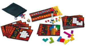  Ubongo The Brain Game to Go, Thames & Kosmos, Fast-Paced,  Addictive, and Easy-to-Learn, Convenient Self Contained Carrying Case, Solo Geometric Puzzle Game