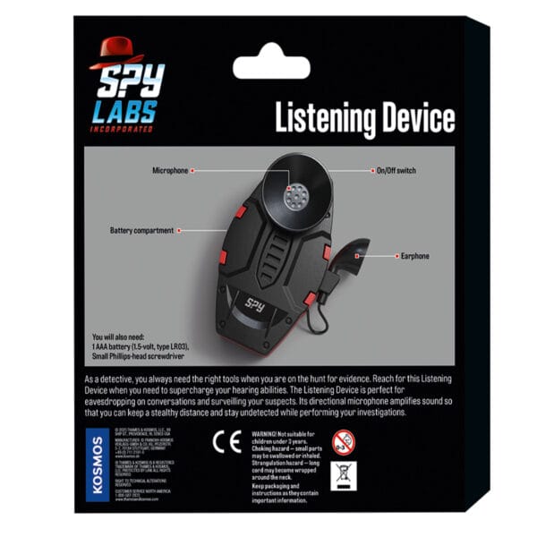 Spy labs listening device back